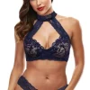 Baci Blue Lace Halter Bikini Set