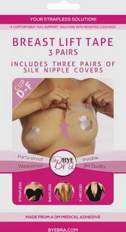 Bye Bra D-F with Silk Nipple Covers