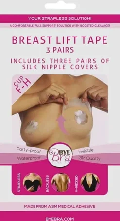 Bye Bra F-H with Silk Nipple Covers