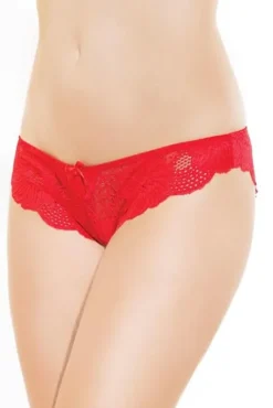 Coquette High Cut Red Lace Panty