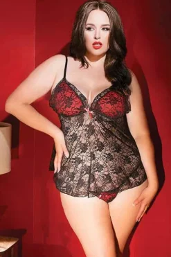 Coquette Lace Babydoll & G String Plus