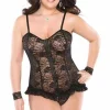 Coquette Stretch Lace Corset and G-String - 4PC