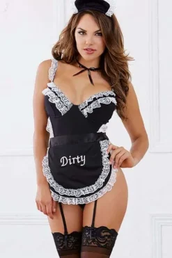 Dreamgirl French Maid Teddy Costume