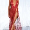 Dreamgirl Garnet Long Lace Gown