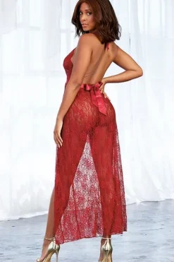 Dreamgirl Garnet Long Lace Gown