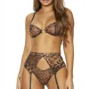 Forplay Wild Spots Leopard Print Lingerie Set