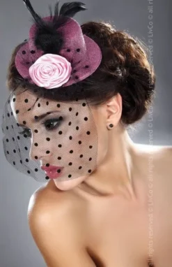 Livia Corsetti Rose and Black Feathers Fascinator