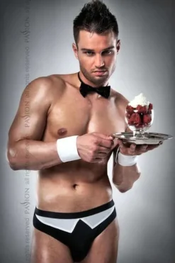 Passion Waiter Brief with Cuffs and Bow Tie